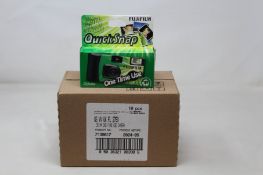 Ten boxed as new FujiFilm QuickSnap iso 400/27 photos Single Use with Flash Cameras.