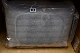 An as new Drakes Pride B4292 low roller bowls trolley bag in navy.