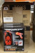 Ten boxed as new Air Hogs Zero Gravity Laser - Real Wall Climber Race Cars (Red).