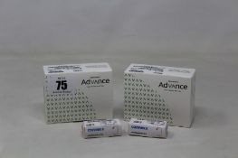 Two as new Specsavers Advance RIC LI 819 hearing aids and two as new miniReceiver 2.0 (One M 2R, One