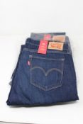 Four pairs of as new Levi's 711 jeans (2 x W30/L30, 2 x W30/L32).