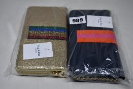 Two as new Meg & Bee London Major Money Kit purses (RRP £95 each).