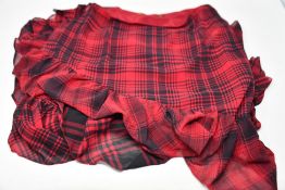 An as new Ralph Lauren ruffled tartan plaid maxiskirt (Size 4).