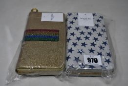 Two as new Meg & Bee London Major Money Kit purses (RRP £95 each).