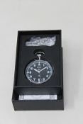 A boxed as new General Service Military Pocket Watch (Hybrid Movement with Black Dial - PW/F2/BD/