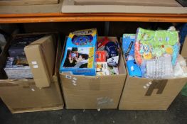 Miscellaneous toys and related to include R/C Excavators and a Music Guitar.