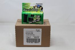 Ten boxed as new FujiFilm QuickSnap iso 400/27 photos Single Use with Flash Cameras.