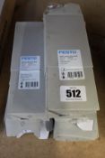 Five as new Festo VUVS-L30-B52-ZD-F8 long service life solenoid valves (Series 08-2021 : 58).
