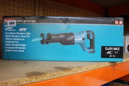 An as new Makita 18v cordless reciprocating saw, battery not included.