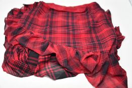 An as new Ralph Lauren ruffled tartan plaid maxiskirt (Size 8).