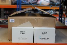 Twenty five boxed as new Bondi Boost satin pillow cases.