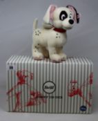 A boxed as new Steiff x Disney 101 Dalmatians mohair figure (Box damaged).