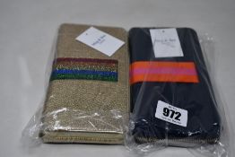 Two as new Meg & Bee London Major Money Kit purses (RRP £95 each).