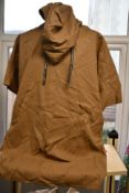 An as new Lurdes Bergada 308 longline hoodie tunic in toasted (S - RRP £139).