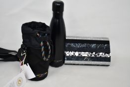 An as new Kurt Geiger clutch bag and two Kurt Geiger Recycled Quench bottles with carry bag (RRP £69