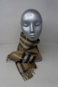 An as new Burberry sequined check cashmere scarf (Article 8050535 - RRP £484).