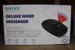 Two boxed as new Belmint Press Escape Deluxe hand massagers.