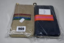 Two as new Meg & Bee London Major Money Kit purses (RRP £95 each).