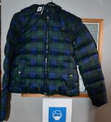 A women's as new Ralph Lauren plaid print puffer jacket (S).