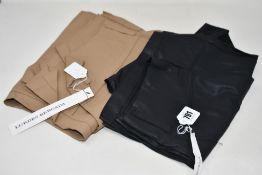 Two pairs of as new Lurdes Bergada Wide coated trousers (S - RRP £93 each).