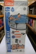 A Bestway 10' Steel Pro Max swimming pool.