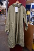 An as new Stutterheim Mosebacke long coat in aloe (XL - RRP £280).