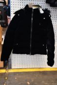 A women's as new Polo Ralph Lauren zip-up velvet puffer jacket (S).