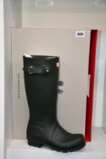 Two pairs of men's as new Original Hunter Tall Boots in Dark Olive (UK 7).