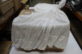 Eight as new L'Aura Interiors white cotton tab top curtain panels.