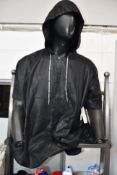 An as new Lurdes Bergada 308 longline hoodie tunic in black (L - RRP £139).