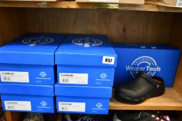 Five pairs of as new Wearer Tech Protect 5300 safety clogs (UK 6.5).