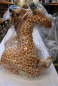 Two as new Wild Republic Jumbo Giraffe Soft Stuffed Toys.