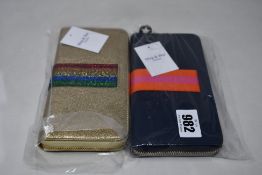 Two as new Meg & Bee London Major Money Kit purses (RRP £95 each).