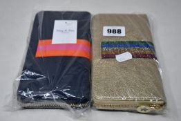 Two as new Meg & Bee London Major Money Kit purses (RRP £95 each).