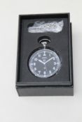 A boxed as new General Service Military Pocket Watch (Hybrid Movement with Black Dial - PW/F2/BD/