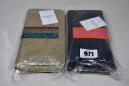 Two as new Meg & Bee London Major Money Kit purses (RRP £95 each).