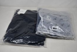 Two as new John Henric knitted blazers in dark blue (S - RRP £129 each).