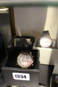 Three men's as new Vault automatic watches.