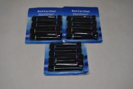 A quantity of as new Bettwechoi replacement brush heads (8 brush heads per pack) (Approximately