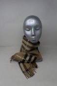 An as new Burberry sequined check cashmere scarf (Article 8050535 - RRP £484).