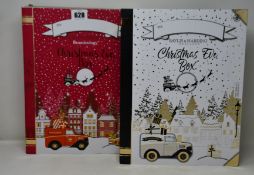 Four Baylis & Harding Beauticology candy cane and peppermint Christmas Eve gift box sets and four