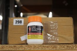 Twelve as new Durvet Performance Poultry probiotics and electrolytes (100gm per tub).