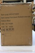 A boxed as new fold-down Rollator in blue (MSHCT9291).