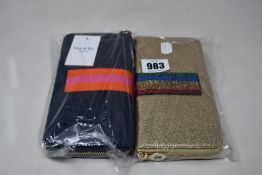 Two as new Meg & Bee London Major Money Kit purses (RRP £95 each).