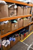 Fourteen boxes of assorted pre-owned clothing and related items.