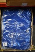 A quantity of James Nicholson plain blue T-shirts (100 items, all XL).