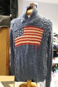 An as new Ralph Lauren Stars and Stripes sweater (M).
