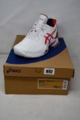 A pair of men's as new Asics Court FF Novak L.E. tennis shoes (UK 9).