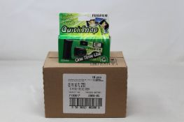 Ten boxed as new FujiFilm QuickSnap iso 400/27 photos Single Use with Flash Cameras.
