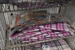 Fifteen as new Edinburgh Cashmere mini scarves in Stewart purple (RRP £17.99 each) and ten